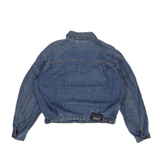 Levi's Vintage Blue Denim Trucker Jacket Large Cotton Collared