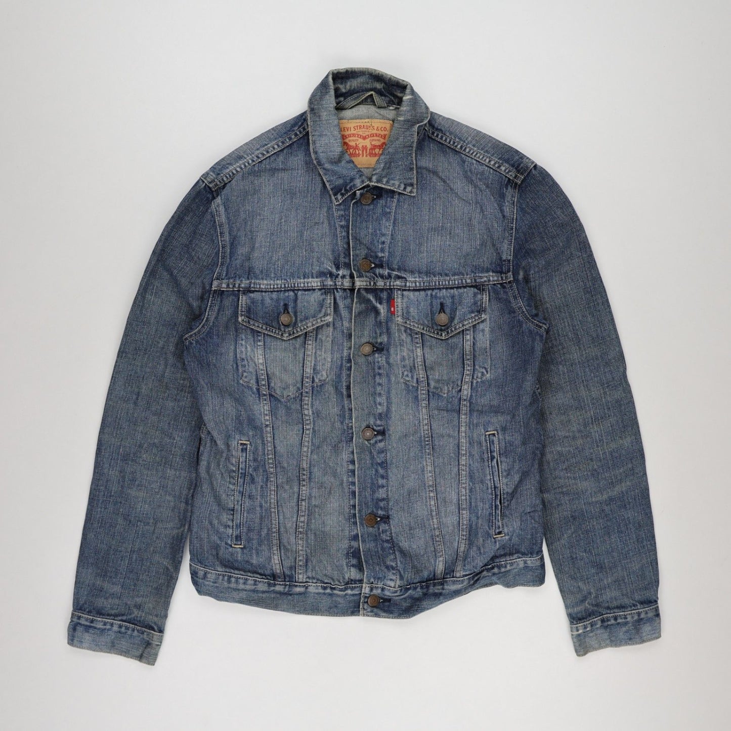 Levi's Vintage Blue Denim Trucker Jacket Large Cotton