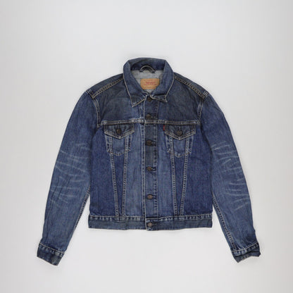 Levi's Vintage Medium Blue Denim Trucker Jacket Women Size M Cotton