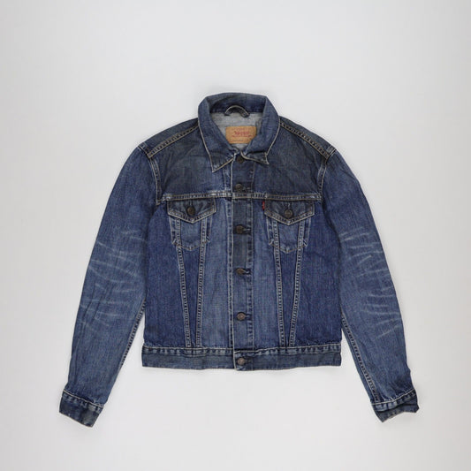 Levi's Vintage Medium Blue Denim Trucker Jacket Women Size M Cotton