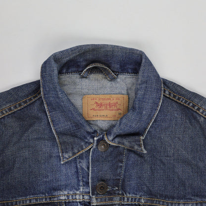 Levi's Vintage Medium Blue Denim Trucker Jacket Women Size M Cotton