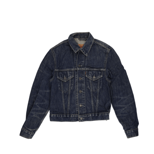 Levi's 70500 Vintage Dark Blue Denim Trucker Jacket Size S Cotton