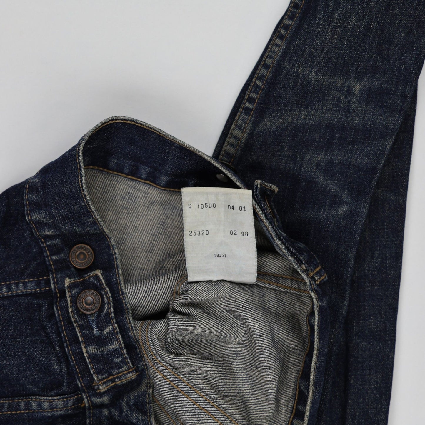 Levi's 70500 Vintage Dark Blue Denim Trucker Jacket Size S Cotton
