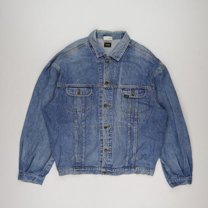 Lee Vintage Blue Denim Jacket Large Cotton Denim Collared