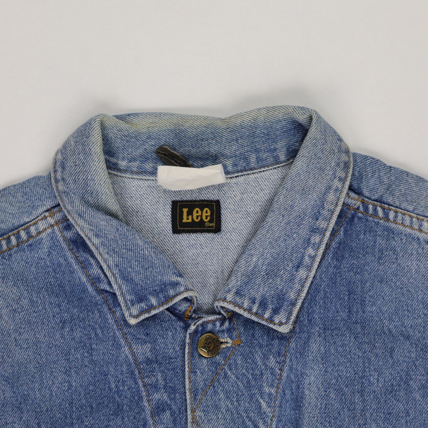 Lee Vintage Blue Denim Jacket Large Cotton Denim Collared