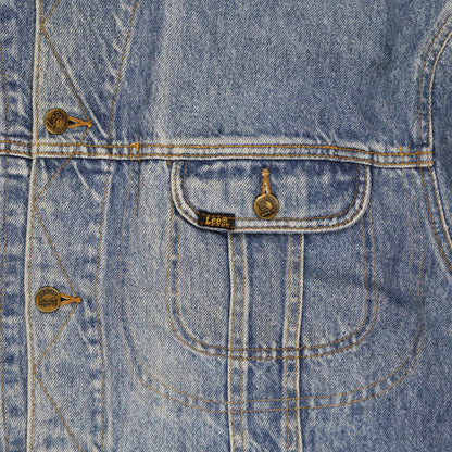 Lee Vintage Blue Denim Jacket Large Cotton Denim Collared
