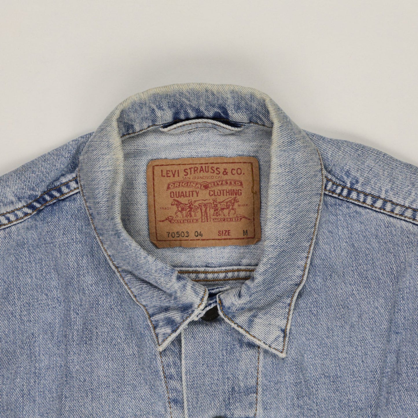 Levi's 70503 Vintage Light Blue Trucker Jacket Men Medium Cotton