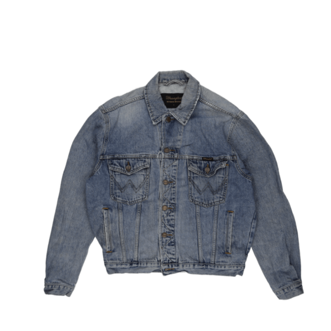 Wrangler Vintage Light Blue Denim Jacket Small 100% Cotton Collared