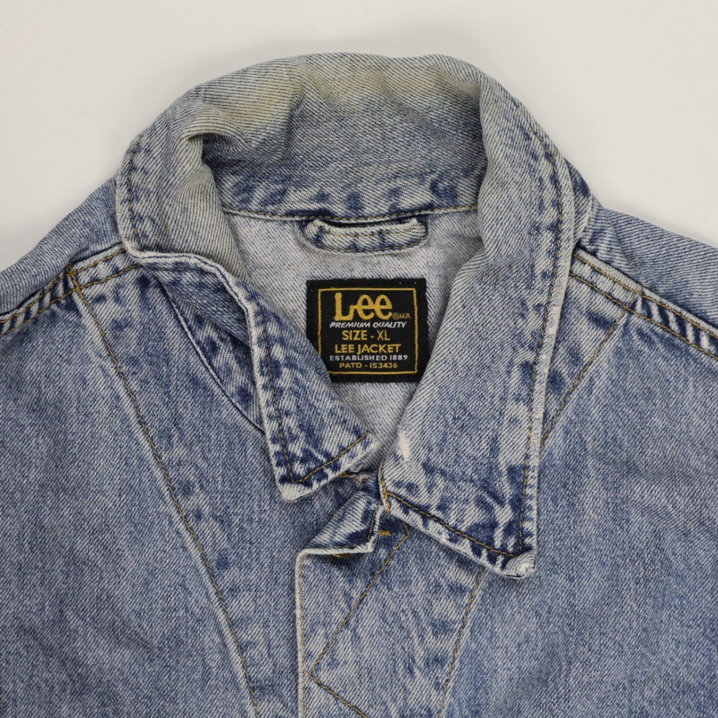 Lee Men's Vintage Light Blue Denim Jacket XL Cotton Casual Outerwear