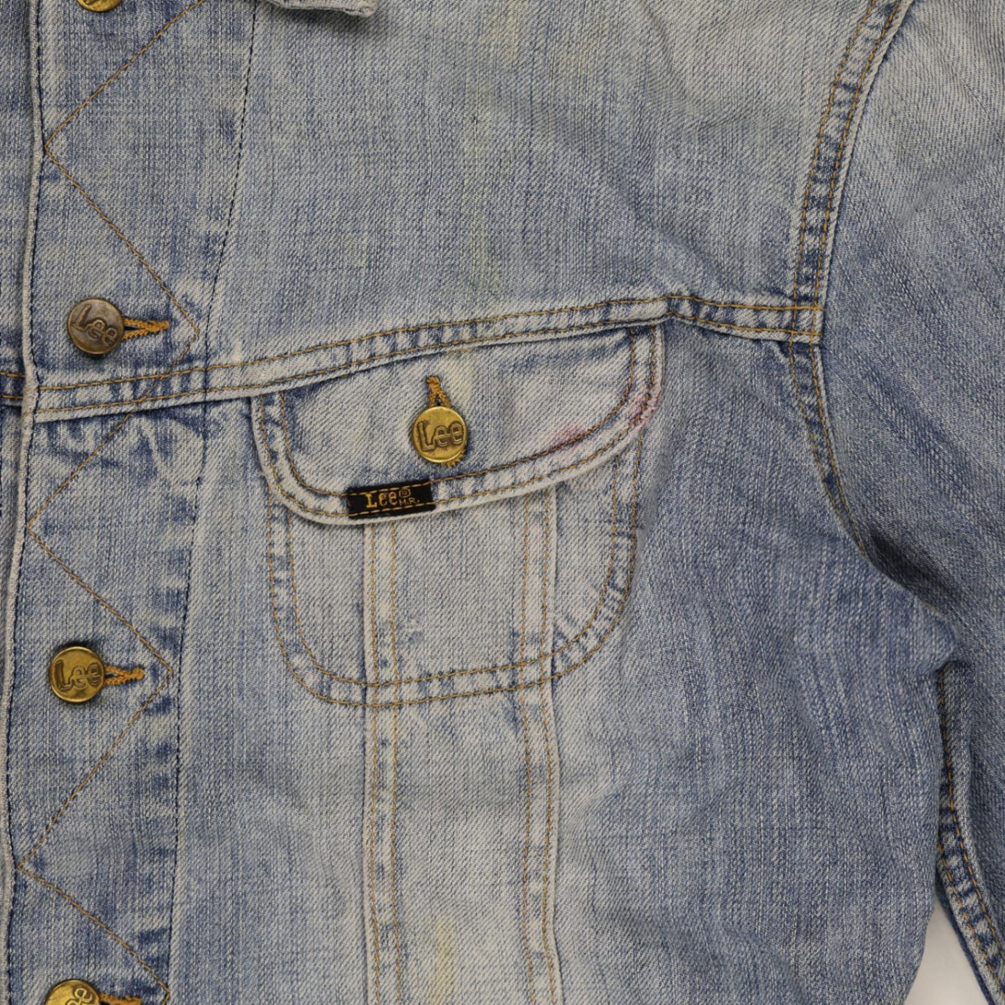 Lee Light Blue Denim Jacket Size L 100 Percent Cotton Vintage