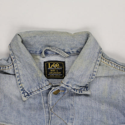 Lee Light Blue Denim Jacket Size L 100 Percent Cotton Vintage