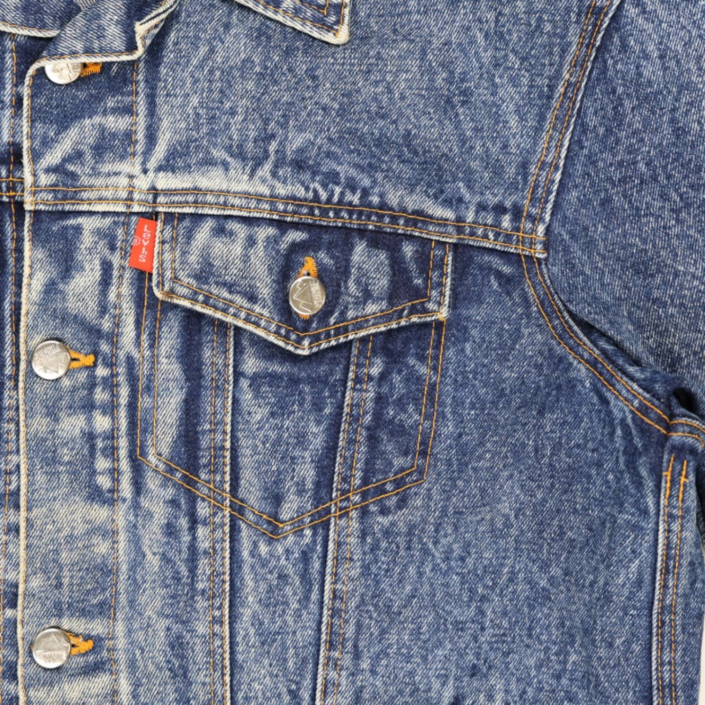 Levi's Blue Vintage Denim Trucker Jacket Men's Large 100% Cotton Collared