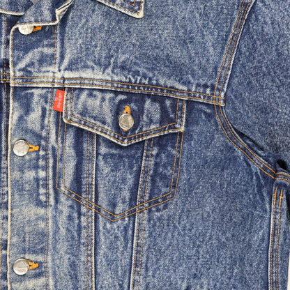 Levi's Blue Vintage Denim Trucker Jacket Men's Large 100% Cotton Collared
