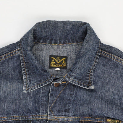 Maverick Classic Blue Denim Jacket Large Cotton Vintage