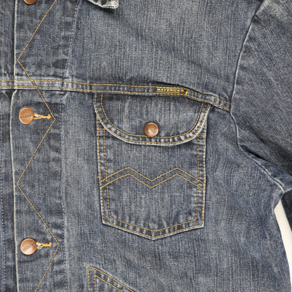 Maverick Classic Blue Denim Jacket Large Cotton Vintage