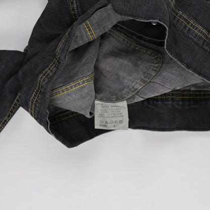 Lee Vintage Black Denim Jacket Small Cotton Blend Collared