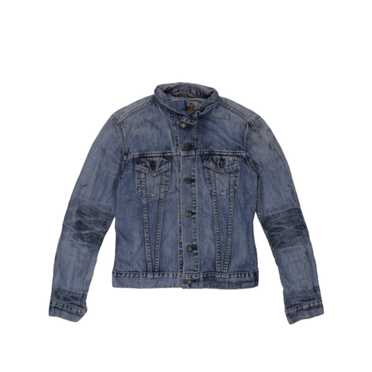 Levi's Girls Classic Medium Blue Denim Trucker Jacket Size Medium Cotton Vintage