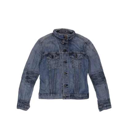 Levi's Girls Classic Medium Blue Denim Trucker Jacket Size Medium Cotton Vintage