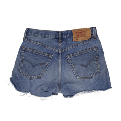 Levi's 501 Vintage Distressed Blue Denim Shorts W31 Cotton