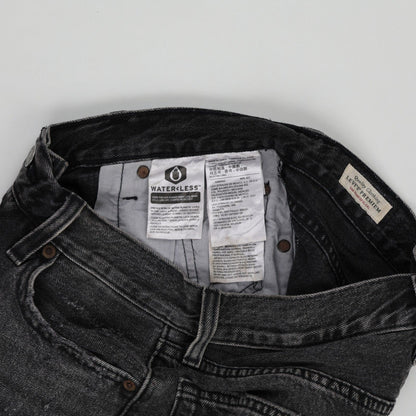 Levi's Vintage Black Cotton Denim Cut Off Distressed Shorts W27 UK 8-10