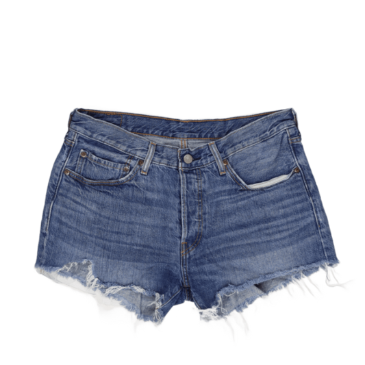 Levi's Women's 501 Vintage Cut Off Denim Shorts Blue Size 28in Cotton