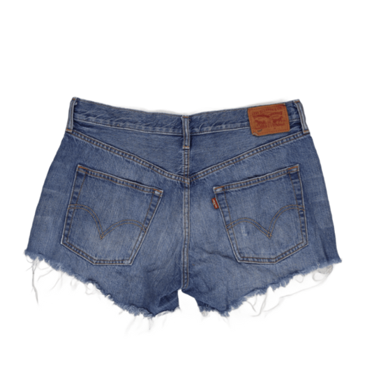 Levi's Women's 501 Vintage Cut Off Denim Shorts Blue Size 28in Cotton