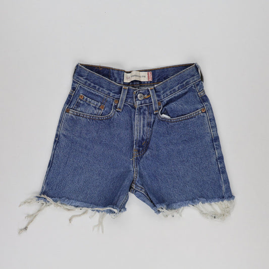 Levi's 550 Vintage Denim Shorts Women Blue 12 X Slim 100 Percent Cotton