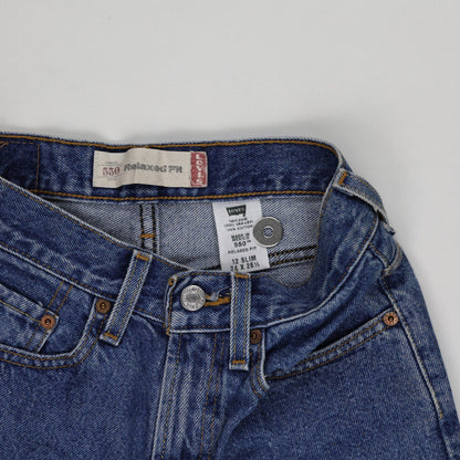 Levi's 550 Vintage Denim Shorts Women Blue 12 X Slim 100 Percent Cotton