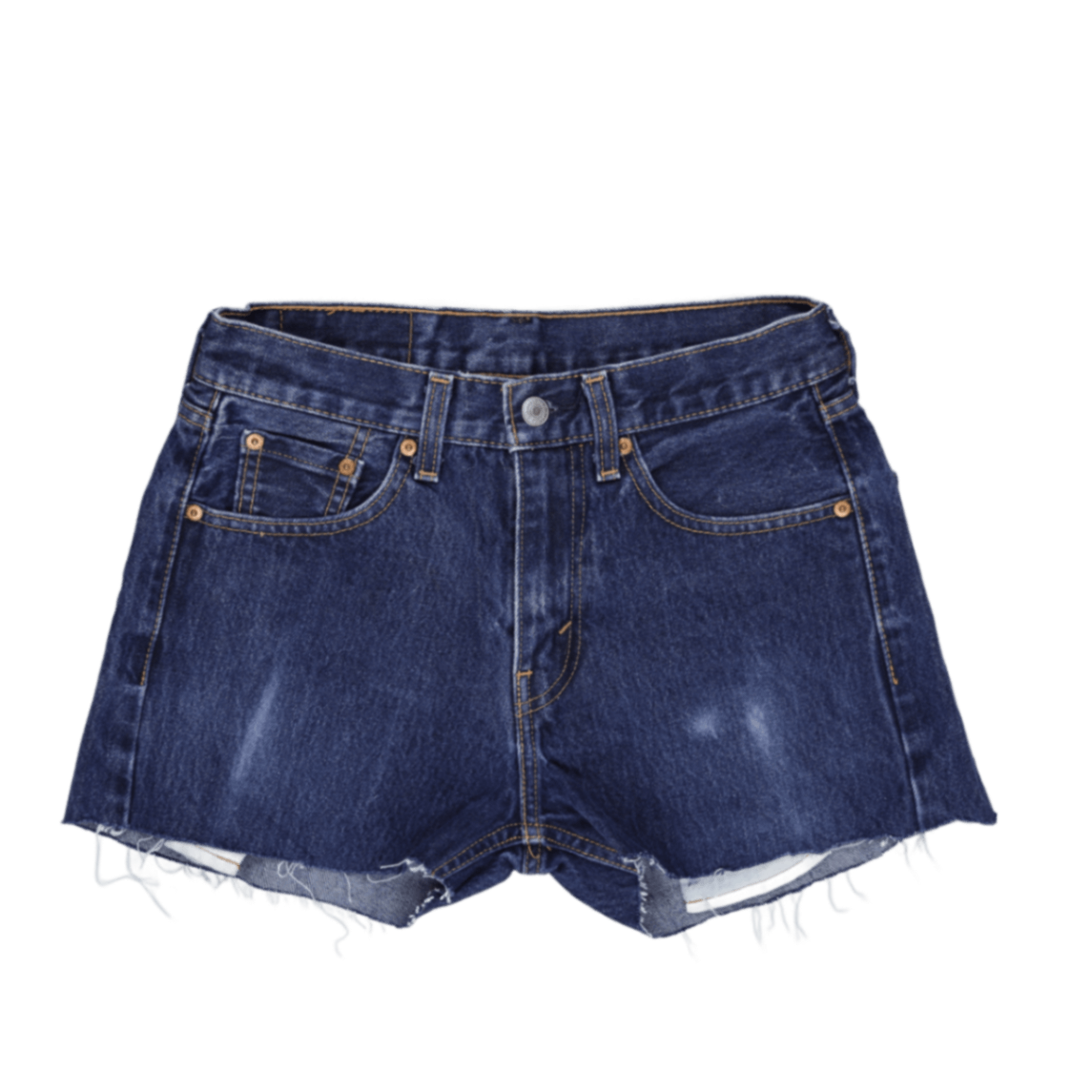 Levi's 505 Women's Vintage High Waisted Denim Shorts Blue W27 L32 Cotton