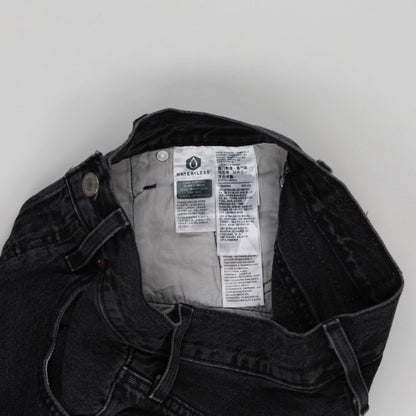 Levi's 501 Black Denim High Rise Cut Off Shorts W29 Vintage 100% Cotton