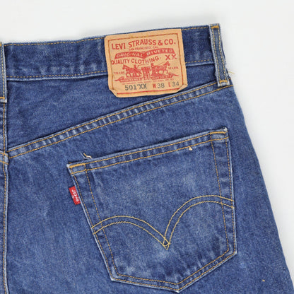 Levi's 501XX Vintage Blue Denim Shorts W38 L34 100% Cotton