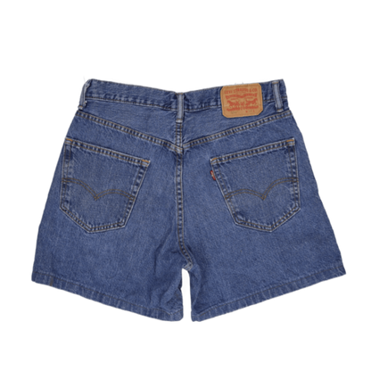 Levi's 550 High Waisted Denim Shorts Blue W34 100 Percent Cotton Vintage