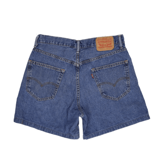Levi's 550 High Waisted Denim Shorts Blue W34 100 Percent Cotton Vintage