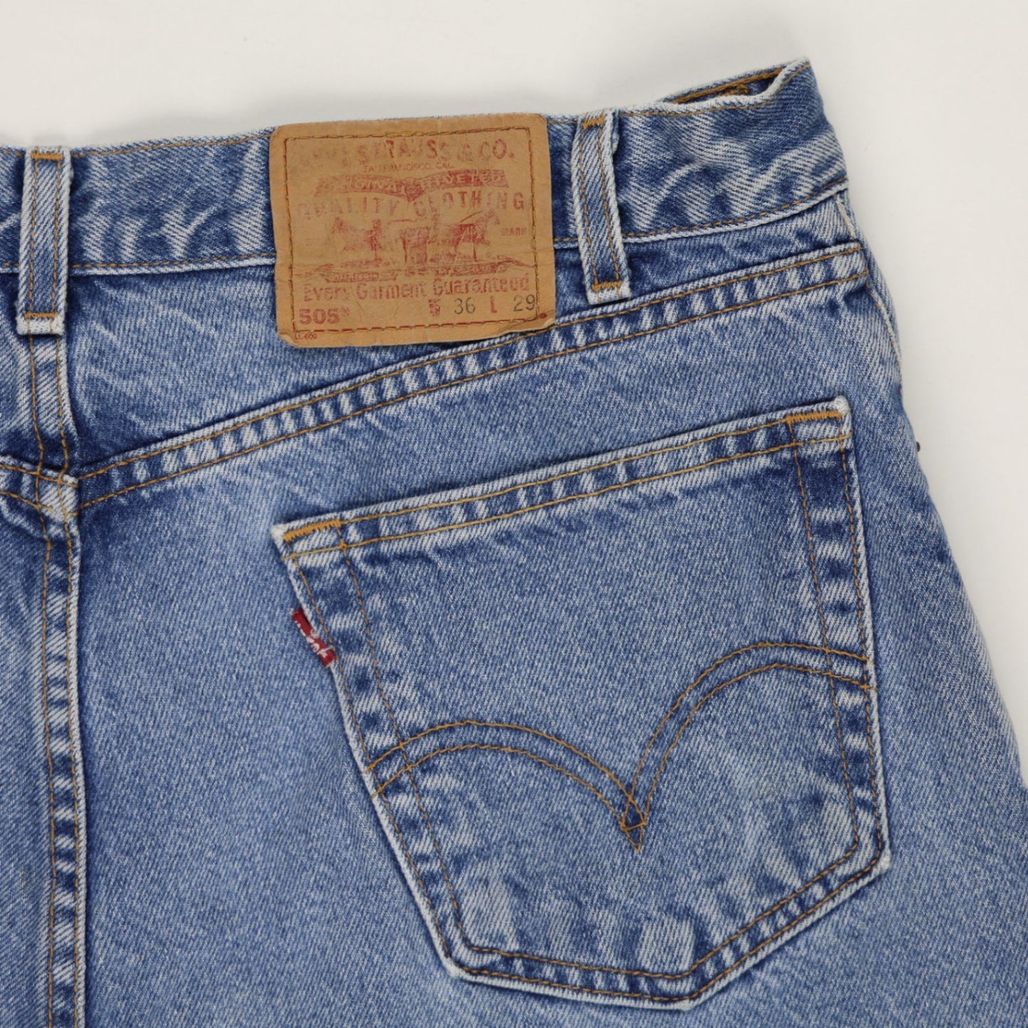 Levi's Vintage 505 Regular Fit Denim Shorts Blue W36 L29 100% Cotton