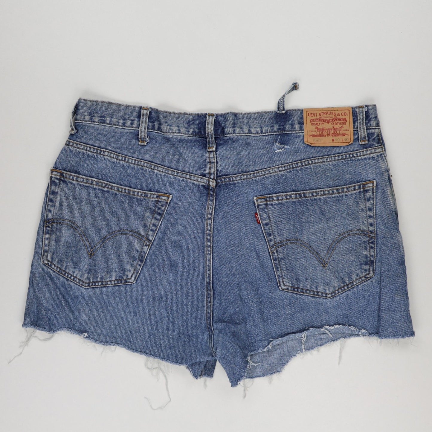 Levi's 550 Relaxed Fit Vintage Denim Shorts Blue W40 L30 100 Cotton