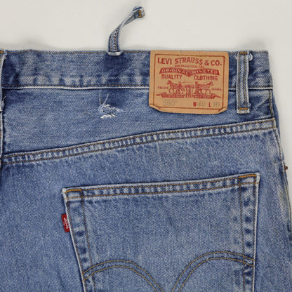 Levi's 550 Relaxed Fit Vintage Denim Shorts Blue W40 L30 100 Cotton