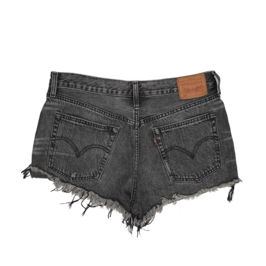 Levi's 501 High Rise Denim Shorts Womens Charcoal W28 100 Percent Cotton Vintage