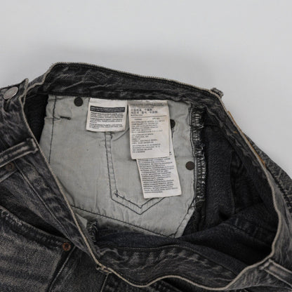Levi's 501 High Rise Denim Shorts Womens Charcoal W28 100 Percent Cotton Vintage