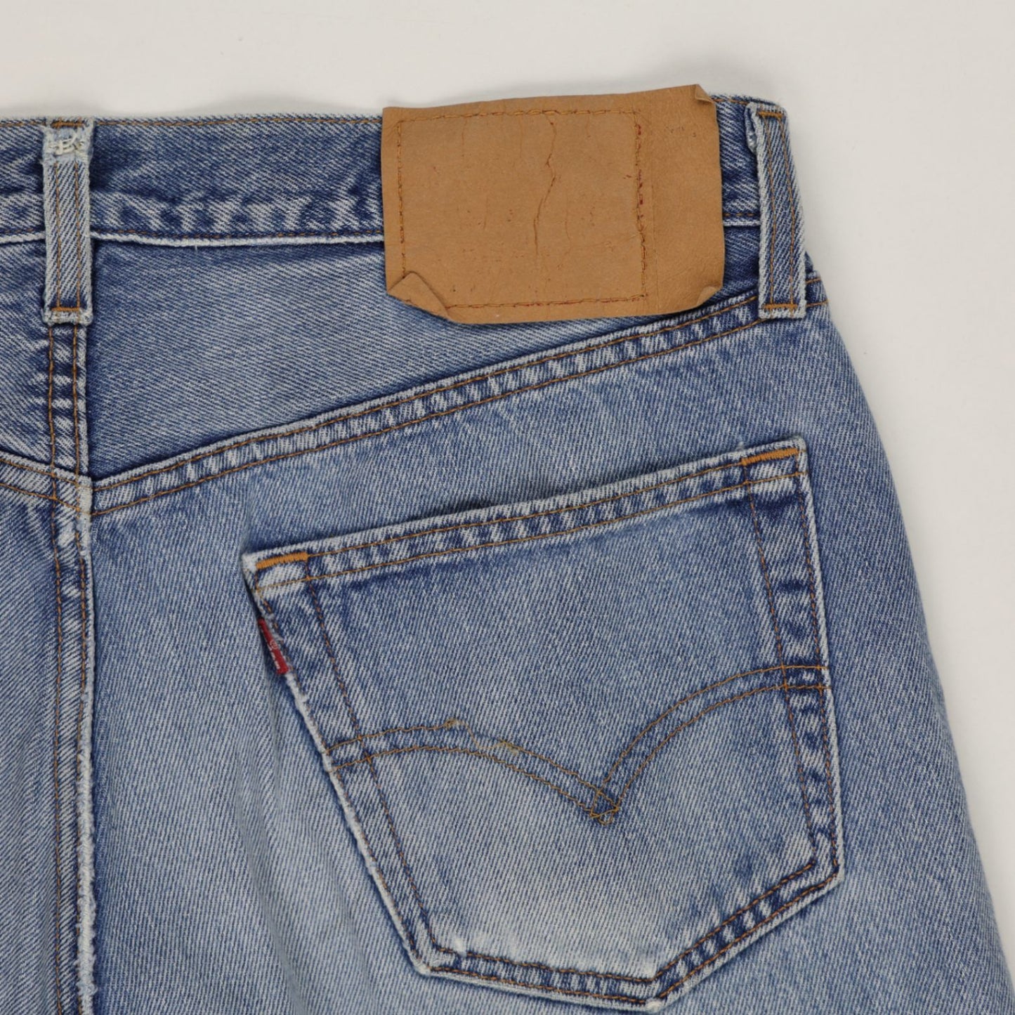 Levi's Vintage High Waisted Frayed Hem Denim Shorts Blue Medium Large 100% Cotton