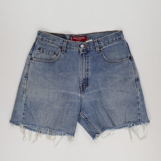 Levi's 569 Loose Straight Fit Vintage Denim Shorts Blue W30 Cotton