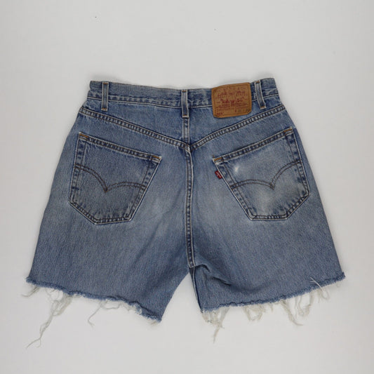 Levi's 569 Loose Straight Fit Vintage Denim Shorts Blue W30 Cotton