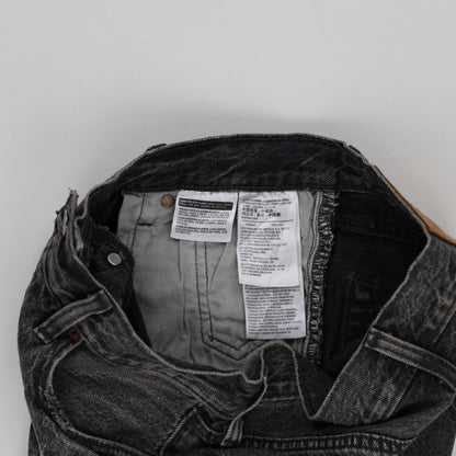 Levi's 501 Black Distressed High Rise Denim Shorts W32 100 Cotton Vintage Women's Clothing