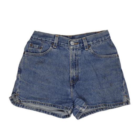 Levi's Vintage Blue High Waist Denim Shorts Size 14 8 Inseam Cotton
