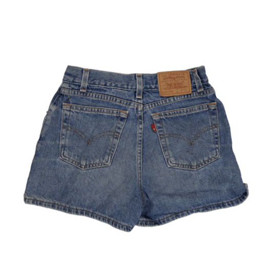 Levi's Vintage Blue High Waist Denim Shorts Size 14 8 Inseam Cotton