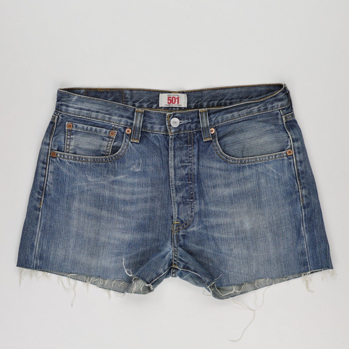 Levi's 501 Vintage Cut-Off Denim Shorts Blue 32W Cotton
