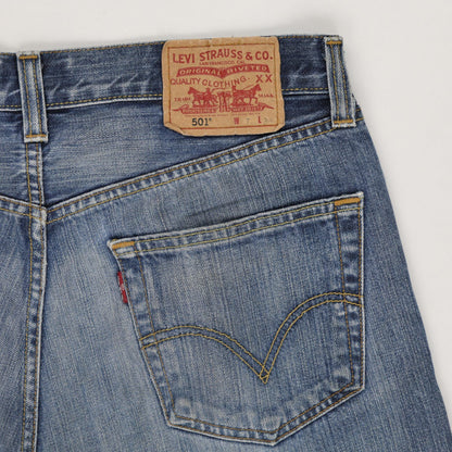 Levi's 501 Vintage Cut-Off Denim Shorts Blue 32W Cotton
