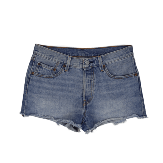 Levi's 501 High-Rise Cut-Off Denim Shorts Medium Blue Size 27W Cotton Vintage