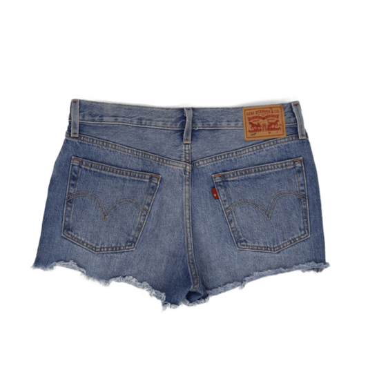 Levi's 501 High-Rise Cut-Off Denim Shorts Medium Blue Size 27W Cotton Vintage