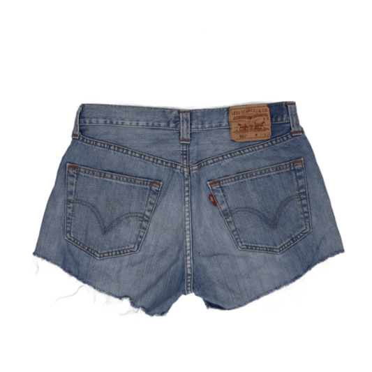 Levi's 501 Vintage Distressed Denim Shorts Light Blue Size 31 100% Cotton