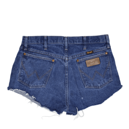 Wrangler Vintage Blue Denim Cut-Off Shorts Size 10 2 Inch Inseam